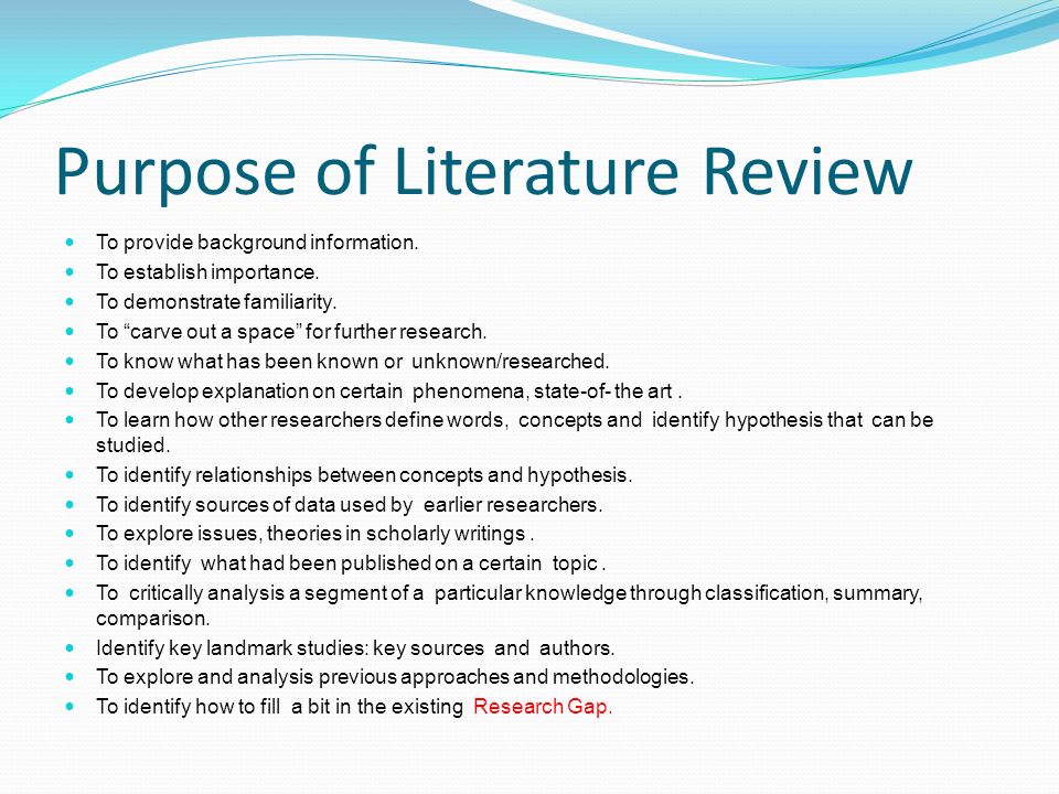 discuss the purpose of literature review in research discuss the purpose of literature review in research
